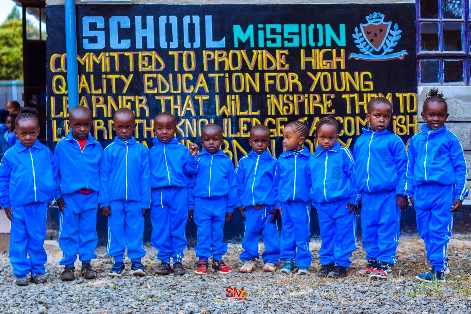 Pre-Primary students in uniform