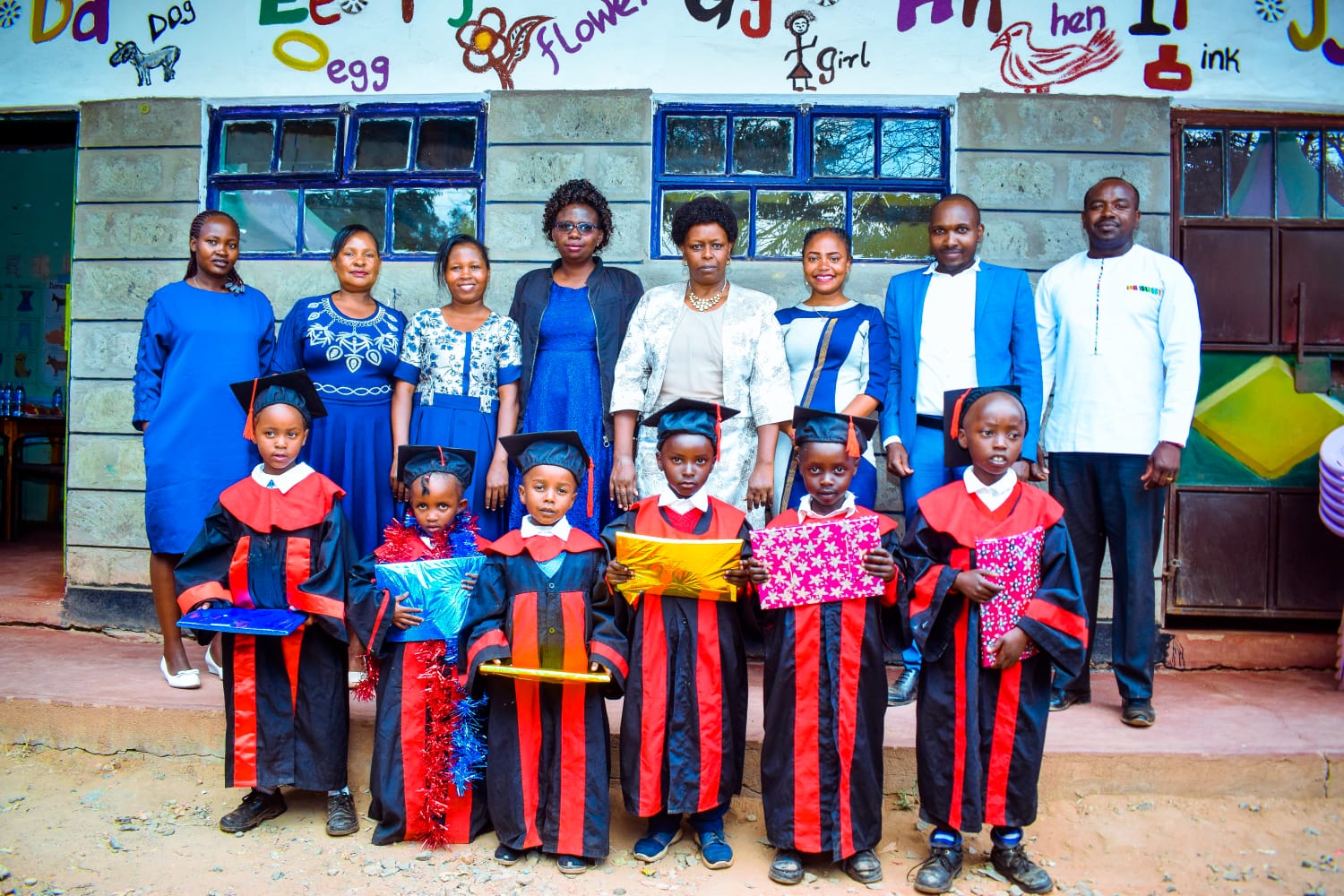 Graduates in academic gowns